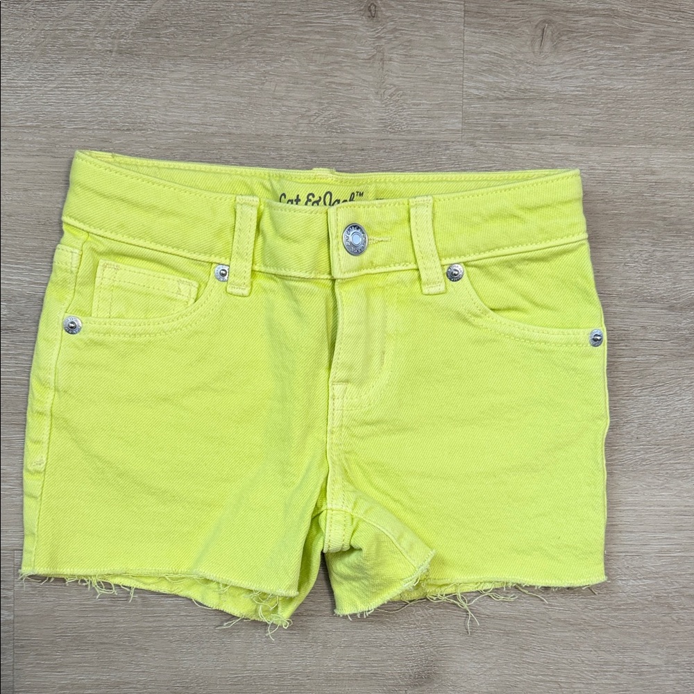Bright Yellow kid's Denim Shorts